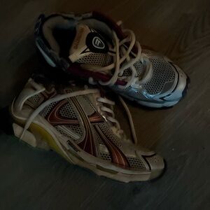 Balenciaga Silver and Red Men's Sneakers